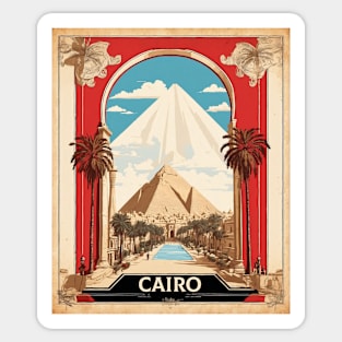 Historic Cairo Egypt Desert Vintage Poster Tourism Sticker